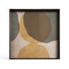 Overlapping Dots Tray Glass Cinnamon