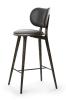Sirka Grey Stain Oak Base / Black Leather Seat