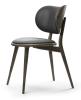Sirka Grey Stain Oak with Black Leather Seat