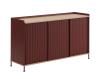 Oiled Oak/Deep Red