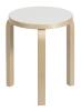 Natural Lacquered Legs, Laminate White Seat