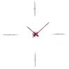 4 Time Signals Chromed and Red Painted, Red Steel Hands