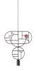 1 Graphite Horizontal Oval + 1 Graphite Circle + 1 Curled Stem (White & Pink Dots)