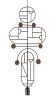 1 Graphite Circle + 1 Graphite Horizontal Oval + 1 Graphite Vertical Oval + 2 Stems + 1 Curled Stem (Walnut Dots)