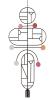 1 Graphite Circle + 1 Graphite Horizontal Oval + 1 Graphite Vertical Oval + 2 Stems + 1 Curled Stem (White, Pink, Orange & Red Dots)