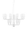 White glass with white textile cord and white ceiling canopy