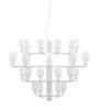 White glass with white textile cord and white ceiling canopy