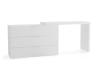 Bianco matt lacquered dresser and desk