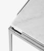 Bianco Carrera Marble Top with Dark Chrome Frame