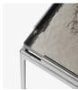 Smoked Cast Glass Top with Dark Chrome Frame
