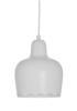 White steel shade, inside white coated, white plastic cable