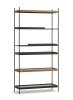 Configuration 19 (Shelves: 2 wide walnut+ 2 short and 2 wide black)