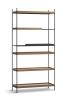 Configuration 22 (Shelves: 1 short and 4 wide walnut+1 short black)