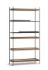 Configuration 24 (Shelves: 2 short black + 4 wide walnut)