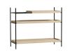 Configuration 1 (Shelves: 1 short oak + 2 wide oak)