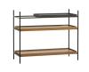 Configuration 6 (Shelves:  1 short black + 2 wide walnut)